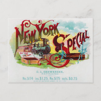 New York Special Vintages Zigarrenlabel Postkarte