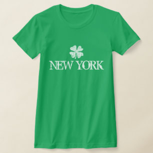 New York St Patricks Day Shirt mit Kleeblatt Logo