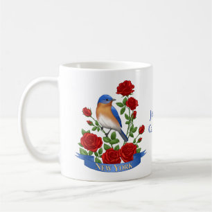 New York Staat Bird und Blume Tasse