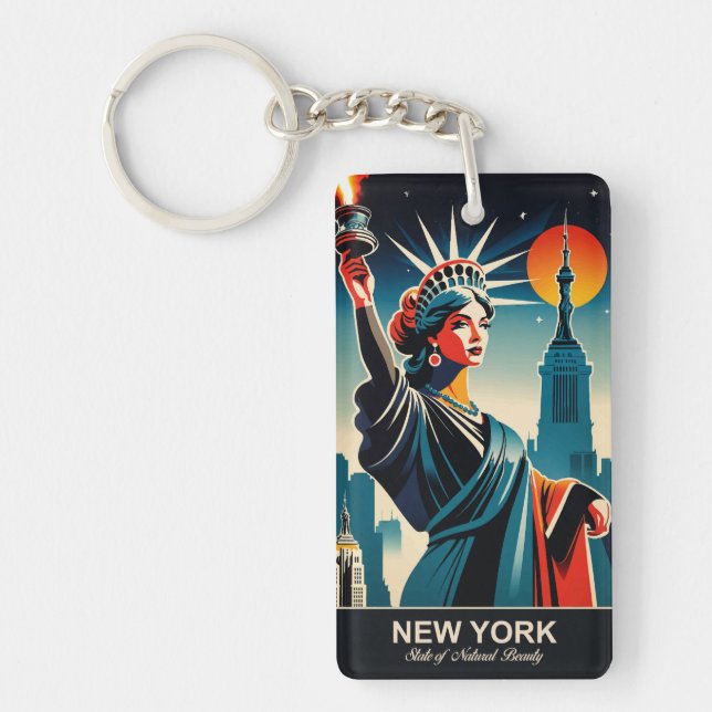 New York: Staat der natürlichen Schönheit Schlüsselanhänger (Vorderseite)