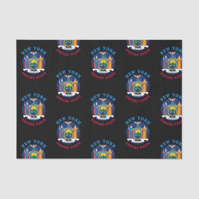 NEW YORK STAAT FLAG SEIDENPAPIER (Vorderseite)