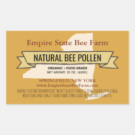 New York Staat Honey Product Rectangle Stickers