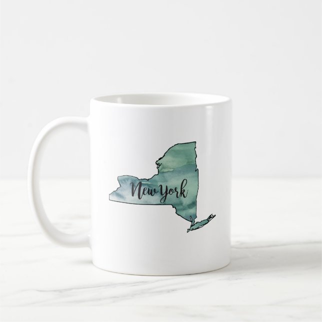 New York Staat Map Kaffeetasse (Links)