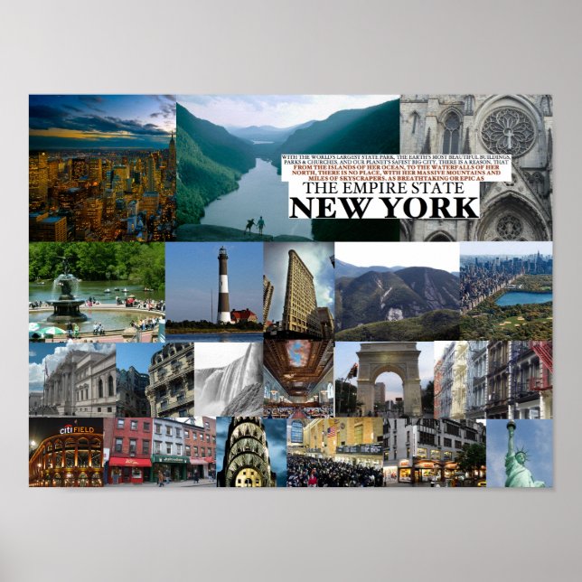 New York Staat Poster (Vorne)