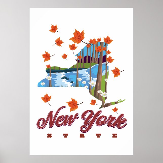 New York Staat Travel Poster (Vorne)