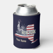 New York Staat United Staaten Retro Map Vintag USA
