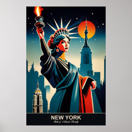 New York: Staat von Natural Beauty Travel Poster