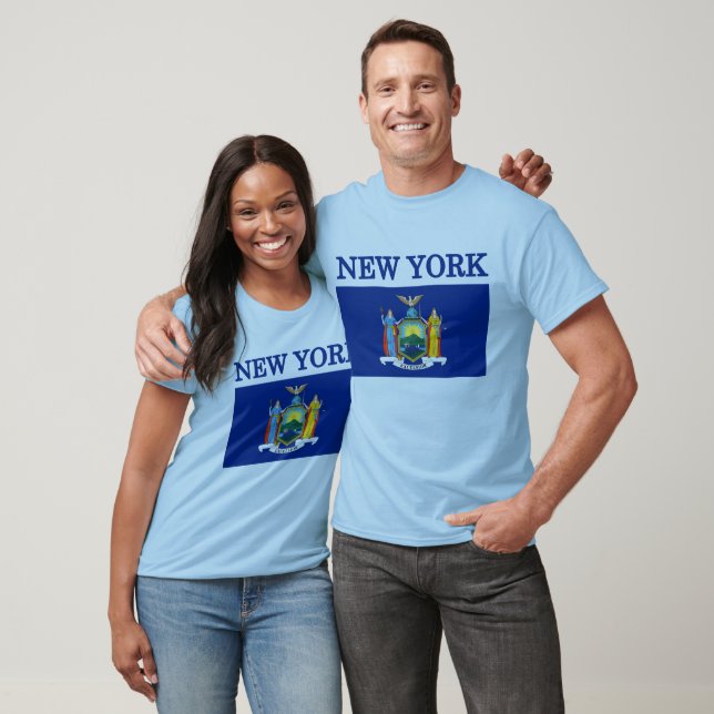 New York State Flag Blue T - Shirt (Unisex)