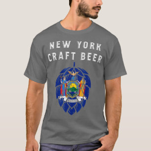 New York State Flag Craft Bierbrauer Liebhaber Wei T-Shirt