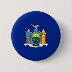 New York State Flag Design Button