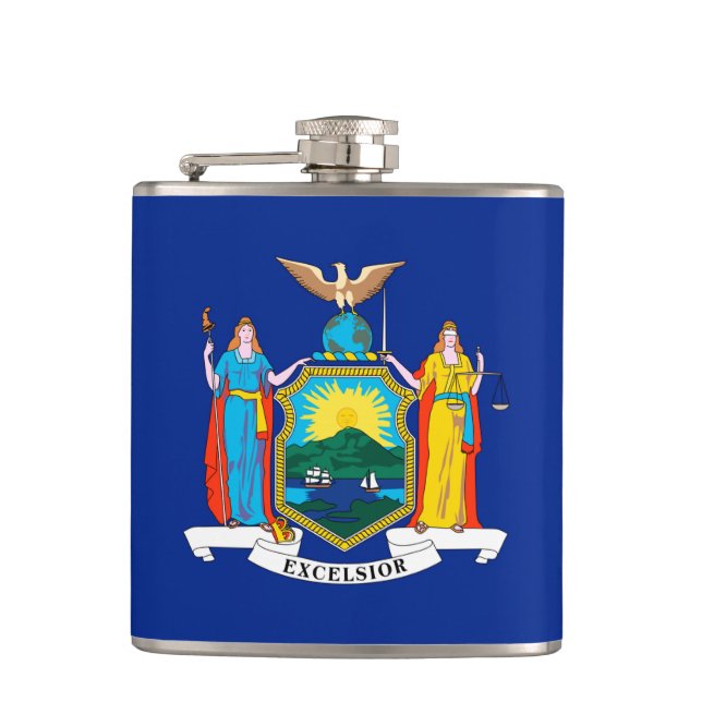 New York State Flag Design Flachmann (Vorderseite)