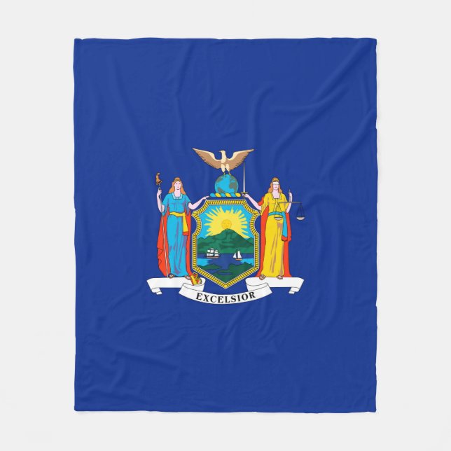 New York State Flag Design Fleecedecke (Vorderseite)