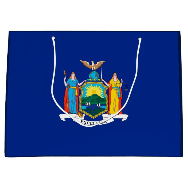 New York State Flag Design Große Geschenktüte (Vorderseite)