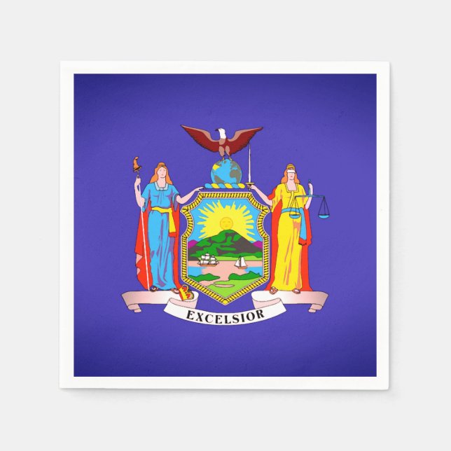 New York State Flag Paper Napkins Serviette (Vorderseite)