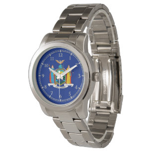 New York State Flag Watch Design Armbanduhr