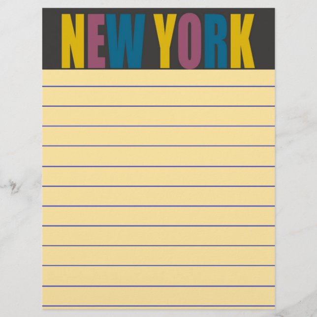 New York Stationery (Vorderseite)