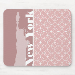 New York, Statue der Freiheit Mauve Circles Mousepad