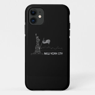 New York - Statue der Liberty USA Flag iPhone 11 Hülle