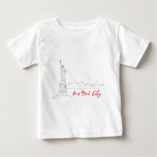 New York, Statue-of-Liberty Art Cool Baby T-shirt