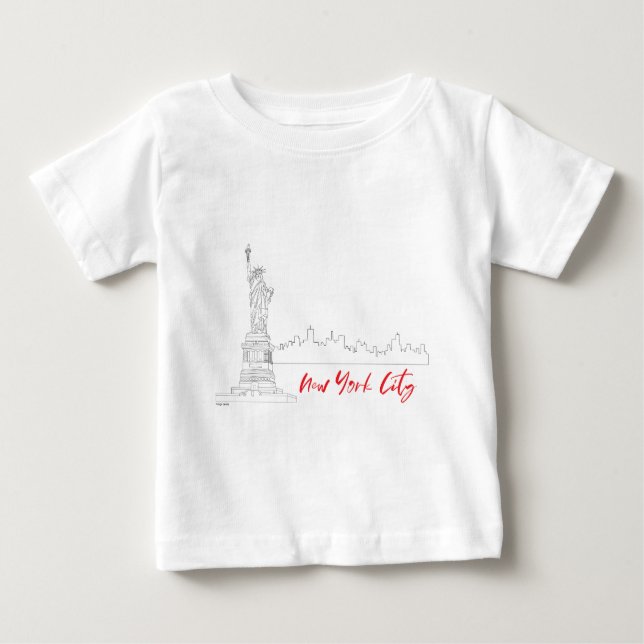 New York, Statue-of-Liberty Art Cool Baby T-shirt (Vorderseite)