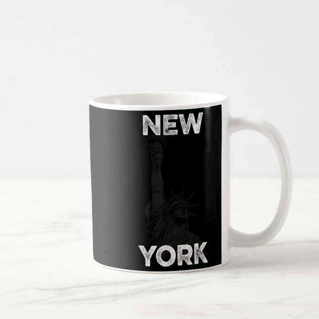 New York Statue Of Liberty Halftone Effect  Kaffeetasse (Rechts)