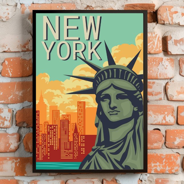 NEW YORK Statue of Liberty Retro Poster (Von Creator hochgeladen)