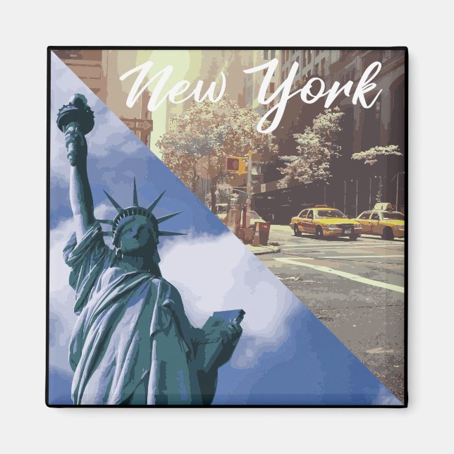 New York Statue of Liberty Taxi Magnet (Vorne)