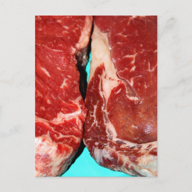 New York Steak Raw Postkarte (Vorderseite)