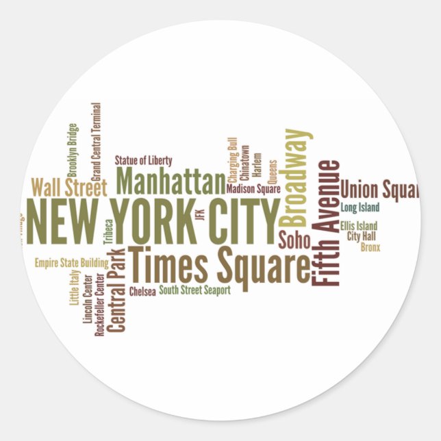 New York Sticker (Vorderseite)