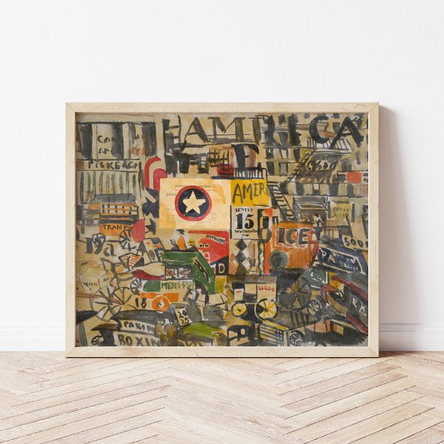 New York Street Scene | Joaquín Torres-García Poster (Von Creator hochgeladen)