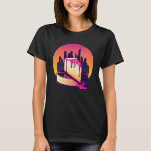 New York Style Cheesecake Synthwave 80er Retrowave T-Shirt