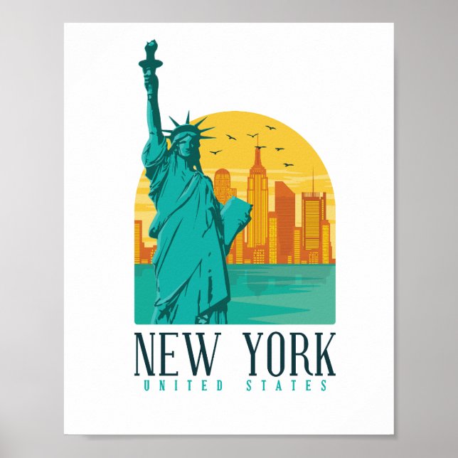New York Stylish Skyline Poster (Vorne)