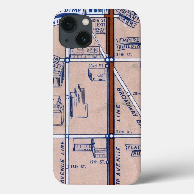 NEW YORK SUBWAY MAP, 1940 2 Case-Mate iPhone HÜLLE (Rückseite)
