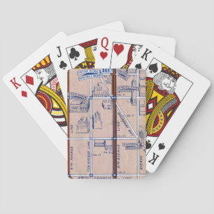 NEW YORK SUBWAY MAP, 1940 2 SPIELKARTEN