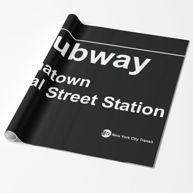 New York Subway Station Geschenkpapier (Ungerollt)