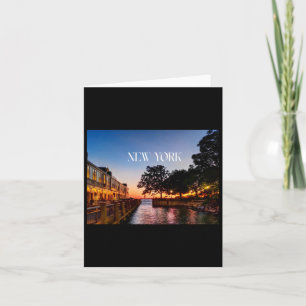 New York Summer Nights Sticker Karte