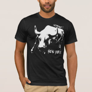 New York T - Shirt NY Shirt Bull Souvenir Top