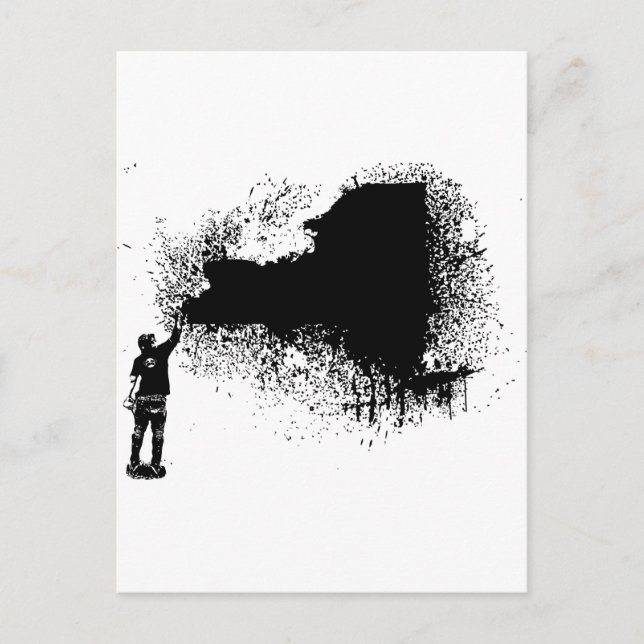 New York Tagger Postkarte (Vorderseite)