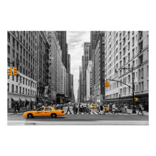 New York Taxi Urban City Color Pop Fotografie
