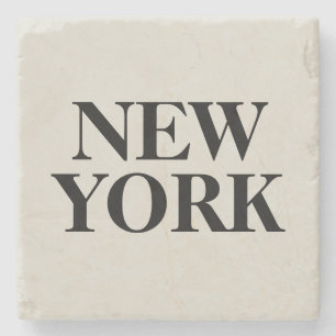 New York Text Steinuntersetzer