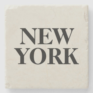 New York Text Steinuntersetzer