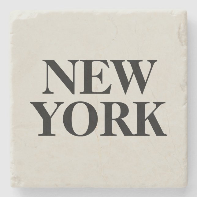 New York Text Steinuntersetzer (Vorderseite)