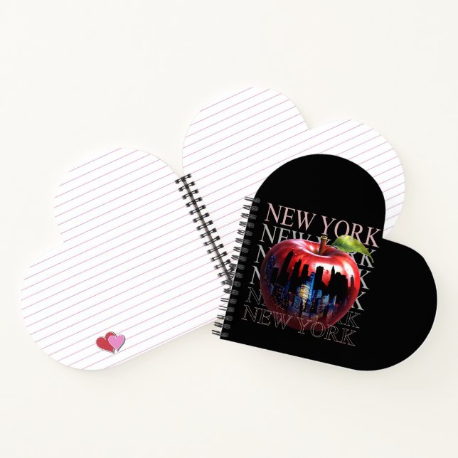 New York The Big Apple Frucht Silhouette City Notizbuch (Innenseite)