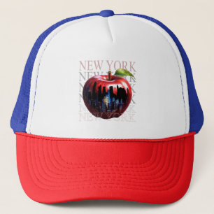 New York The Big Apple Frucht Silhouette City Truckerkappe