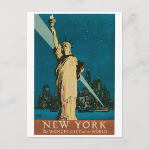 New York: The Wonder City of the World Poster Postkarte