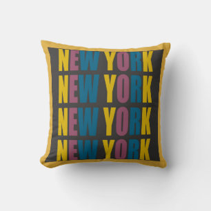 New York Throw Pillow Kissen