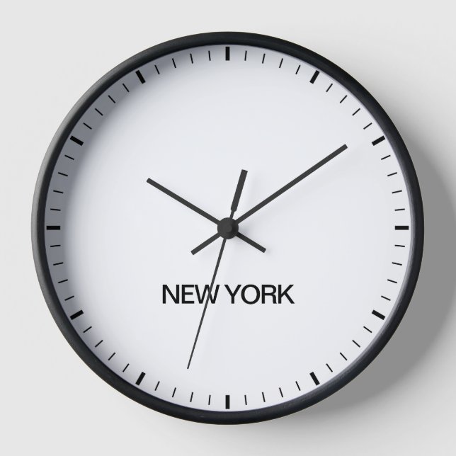 New York Time Zone Newsroom Style Uhr (Vorderseite)
