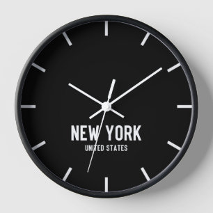 New York Time Zone Newsroom Wall Clock Uhr