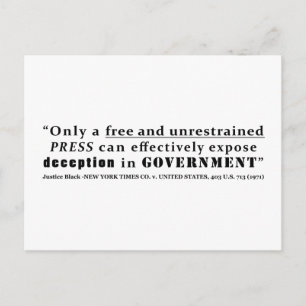 New York Times Co / United Staaten 403 us 713 1971 Postkarte