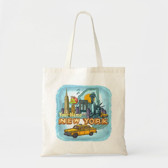 New York Tote Bag Tragetasche (Vorne)